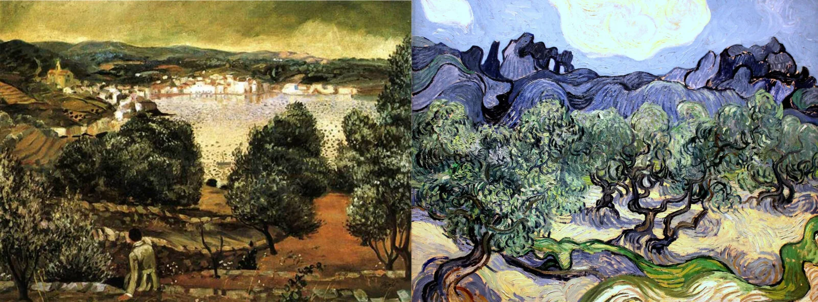 Zeytin ağaçlarından ilham alan Salvadore Dali ve Vincent Van Gogh’un eserleri.