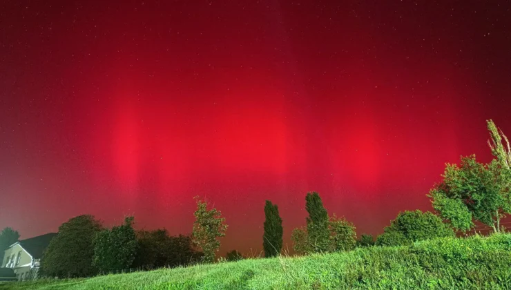 Kırmızı Aurora Borealis Ukrayna’nın Odessa Bölgesi’nde Görüldü