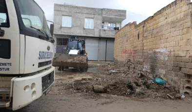 Suruç Belediyesi’nden Kanal Caddesi’nde Temizlik ve Kazı Çalışması