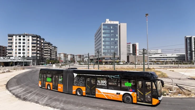 Gaziantep’in elektrikli otobüsleri hizmet için şehre giriş yaptı