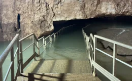Yağmurun ardından Cennet Obruğu’nda görünen nadir fenomen! Karst sistemlerin kısa süreli gösterisi