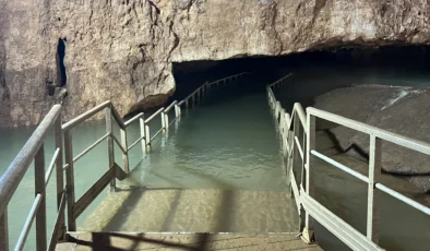 Yağmurun ardından Cennet Obruğu’nda görünen nadir fenomen! Karst sistemlerin kısa süreli gösterisi