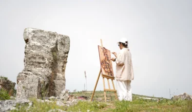 Gaziantep Dülük Antik Kenti’nde doğa ve sanat buluştu