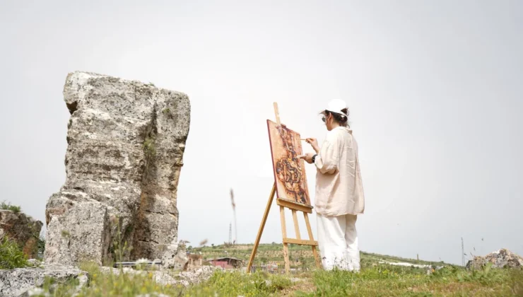 Gaziantep Dülük Antik Kenti’nde doğa ve sanat buluştu